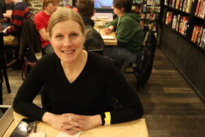 Lara Mills, Algonquin College Public Relations program coordinator, assessed the event from a distance in order to provide feedback to students.