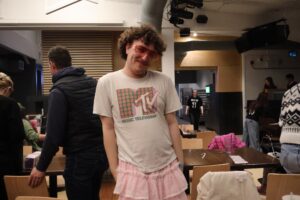 Niko Cholette poses for a photo during Dirty Bingo’s 15‑year anniversary event.